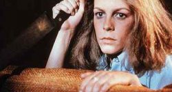Jamie Lee Curtis in John Carpenter's Halloween.