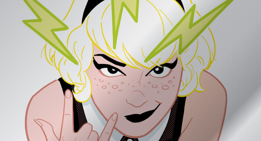 Sabrina works a hex with lighting bolts flying from her fingers