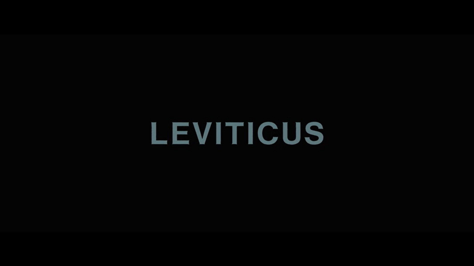 Leviticus Tackles Touchy Subject Material